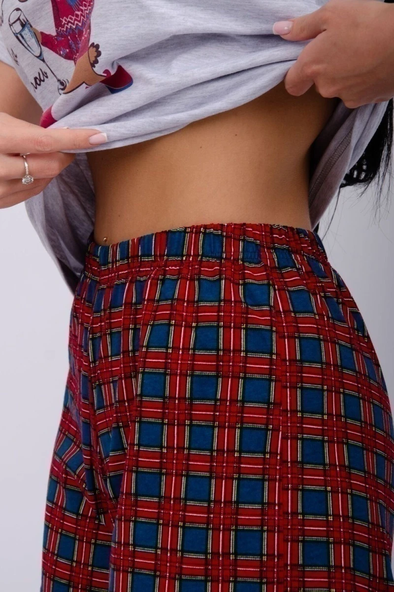 Пижама с шортами Приколось (светло-серый меланж)