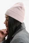 Шапка теплая в рубчик (розовый)
