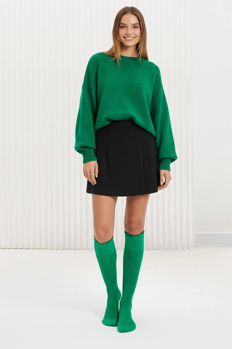 Гольфы Ретро (набор 2 пары) (ярко-зеленый)