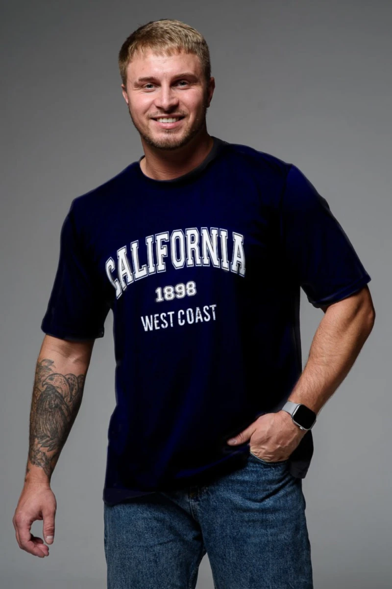 Футболка 8503/1 (темно-синий+калифорния)