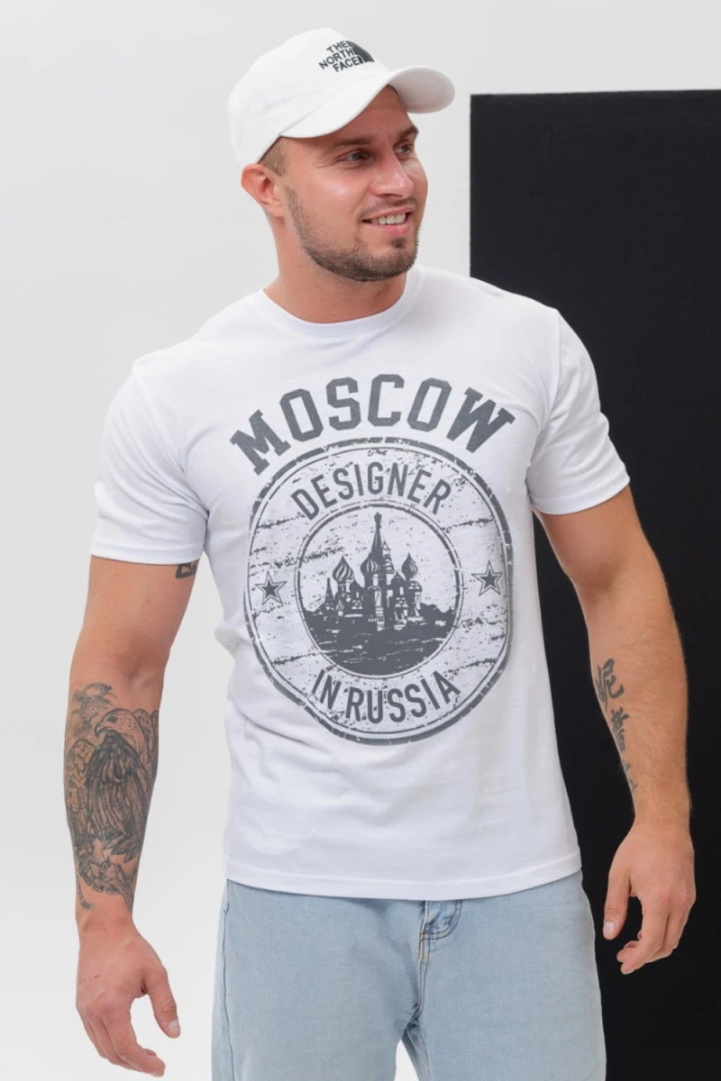Футболка 8503/1 (белый+Москва)