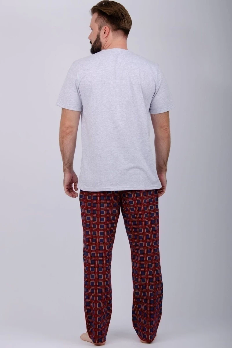 Пижама с брюками Приколось 3 (светло-серый меланж)