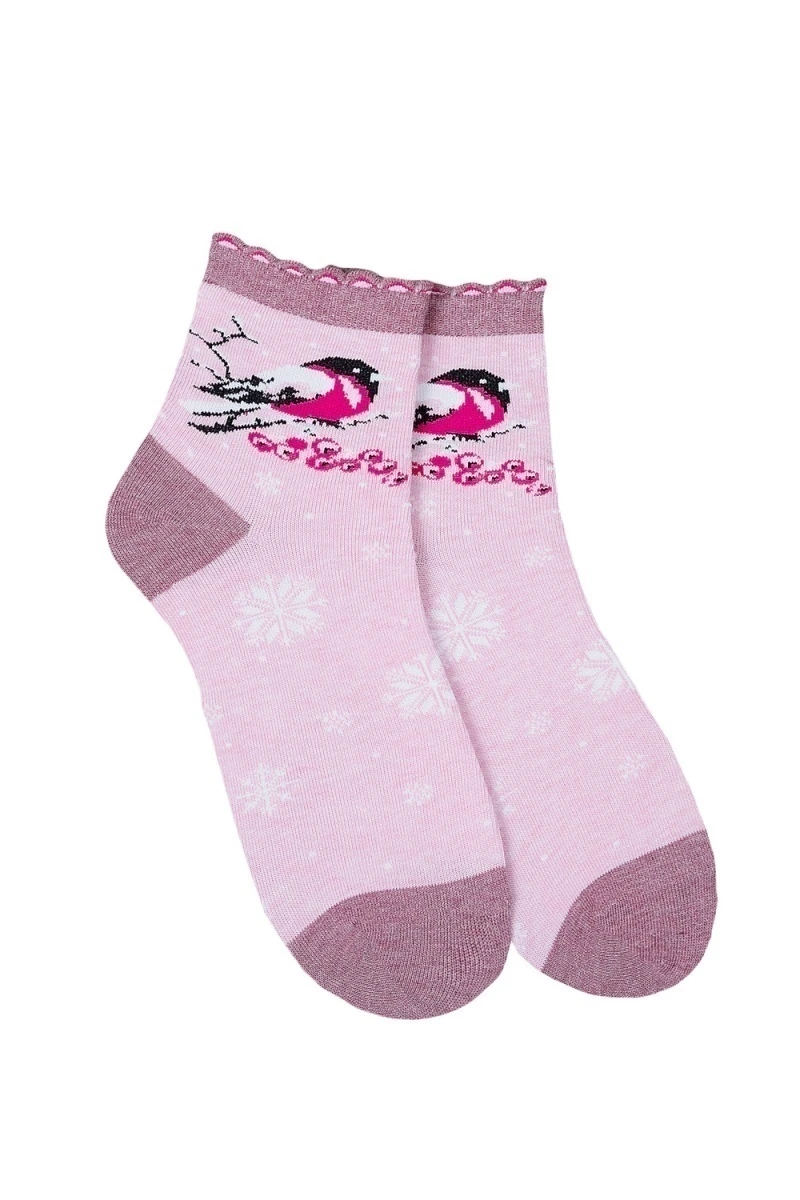 Носки стандарт Снегири (набор 3 пары) (голубой, бордо, джинс)