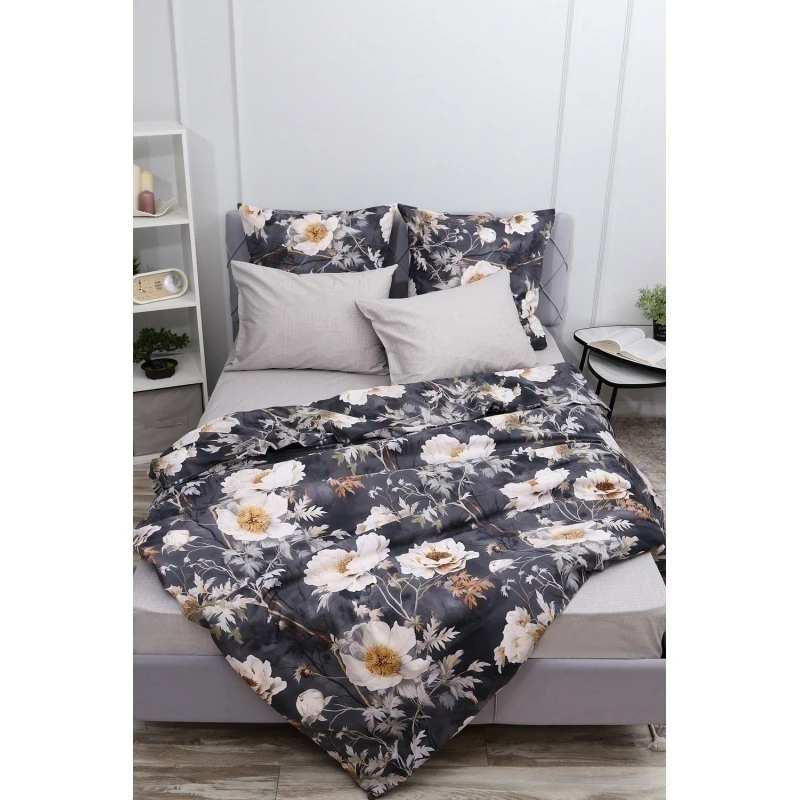 Наволочка Темная ночь 2-компаньон (серый)