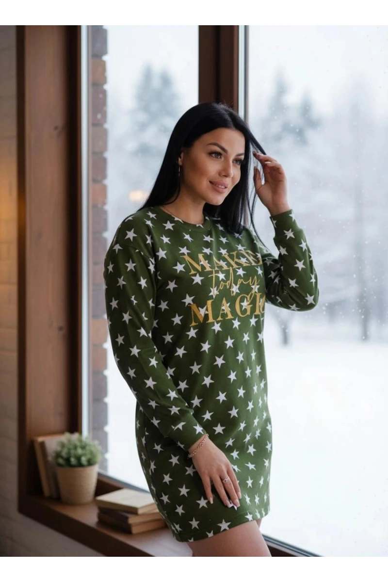 Сорочка Космея (зеленый)