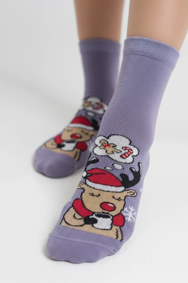 Носки стандарт Мечта (набор 3 пары) (голубой, лиловый, персик)