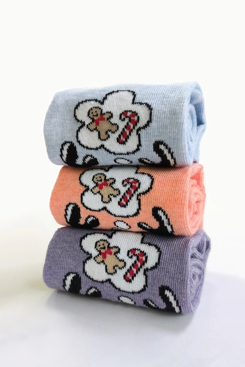 Носки стандарт Мечта (набор 3 пары) (голубой, лиловый, персик)