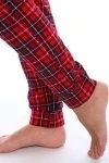 Брюки пижамные в клетку (красный-синий)