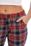 Брюки пижамные в клетку (зеленый/красный)