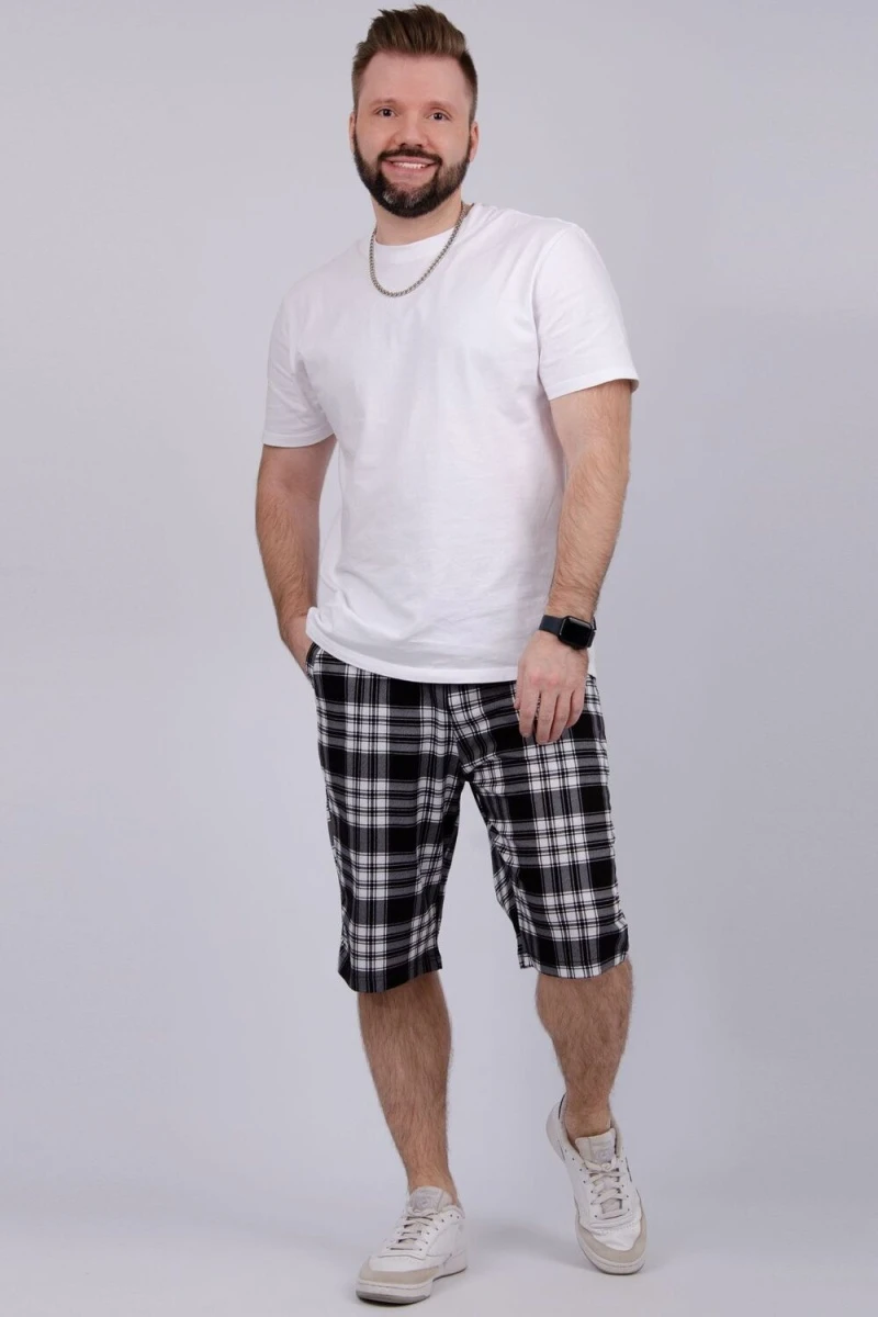 Шорты Прадо (бело-черная клетка)