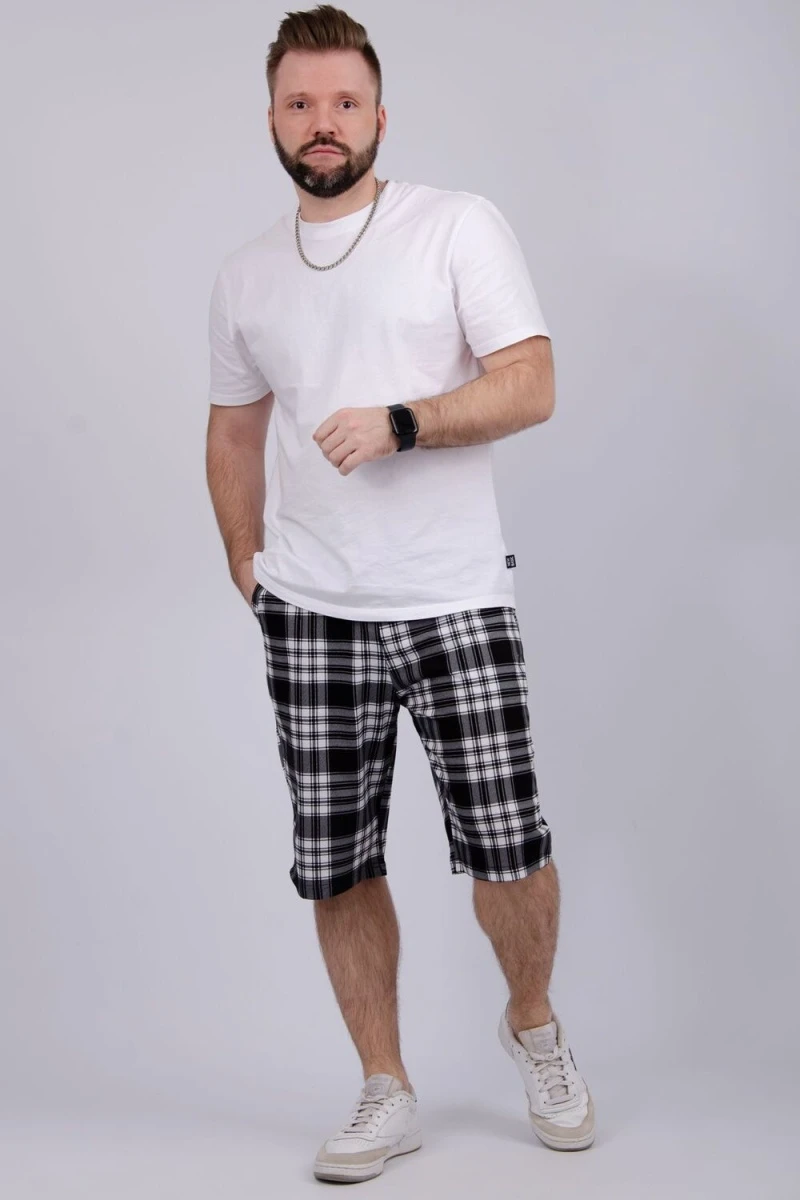 Шорты Прадо (бело-черная клетка)
