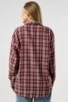 Рубашка в клетку (бордовый)