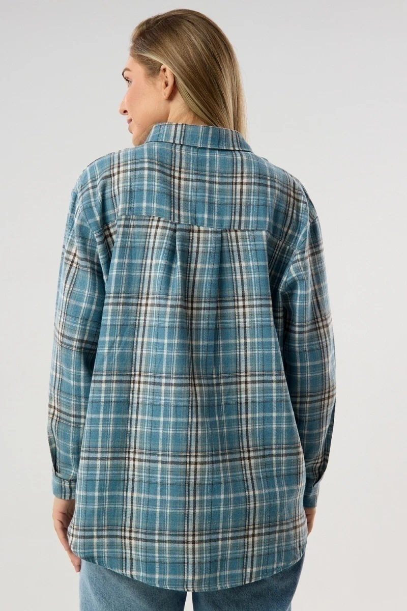 Рубашка в клетку (голубой)