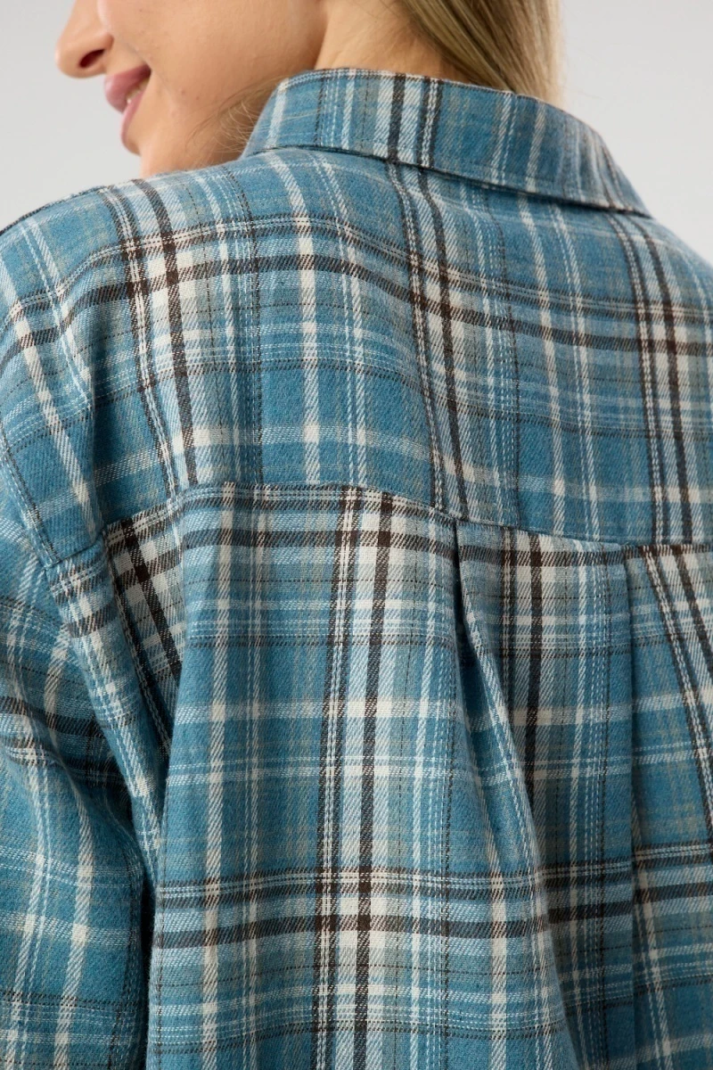 Рубашка в клетку (голубой)