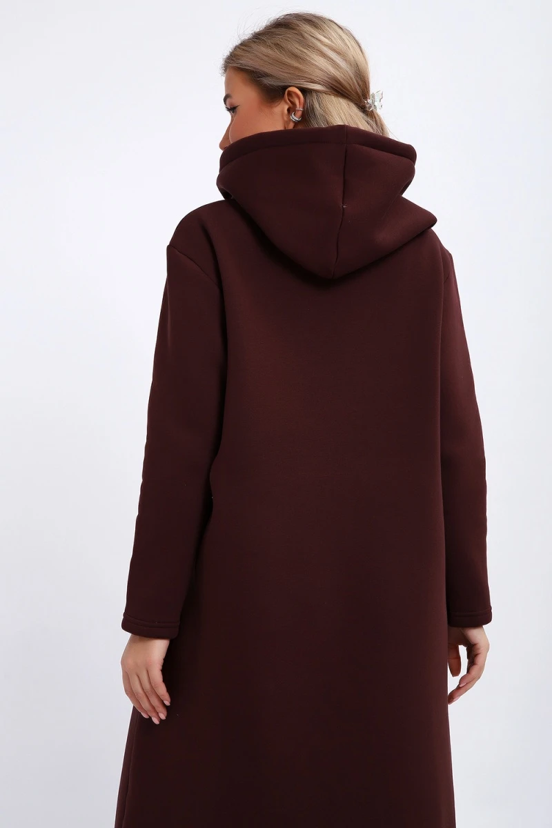Толстовка-платье 5722 (темно-коричневый)