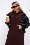Толстовка-платье 5722 (темно-коричневый)