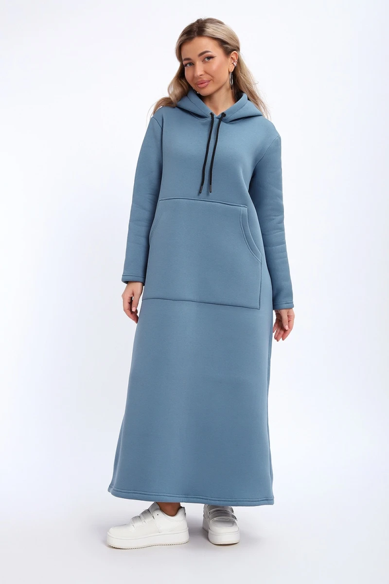 Толстовка-платье 5722 (светло-синий)
