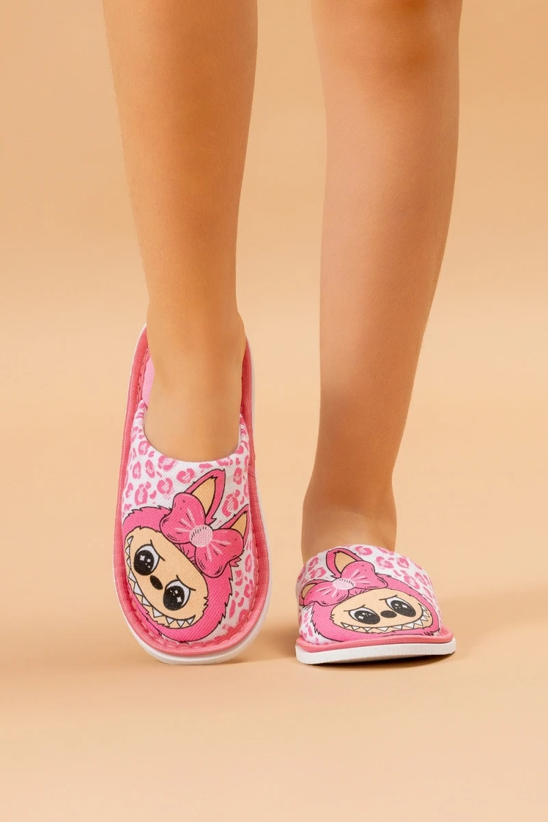 Тапки ДМ(д-пч) (розовый+лабубу)