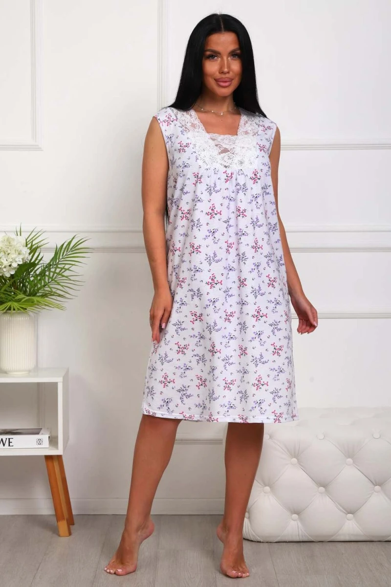 Сорочка 29530 (синие цветы)