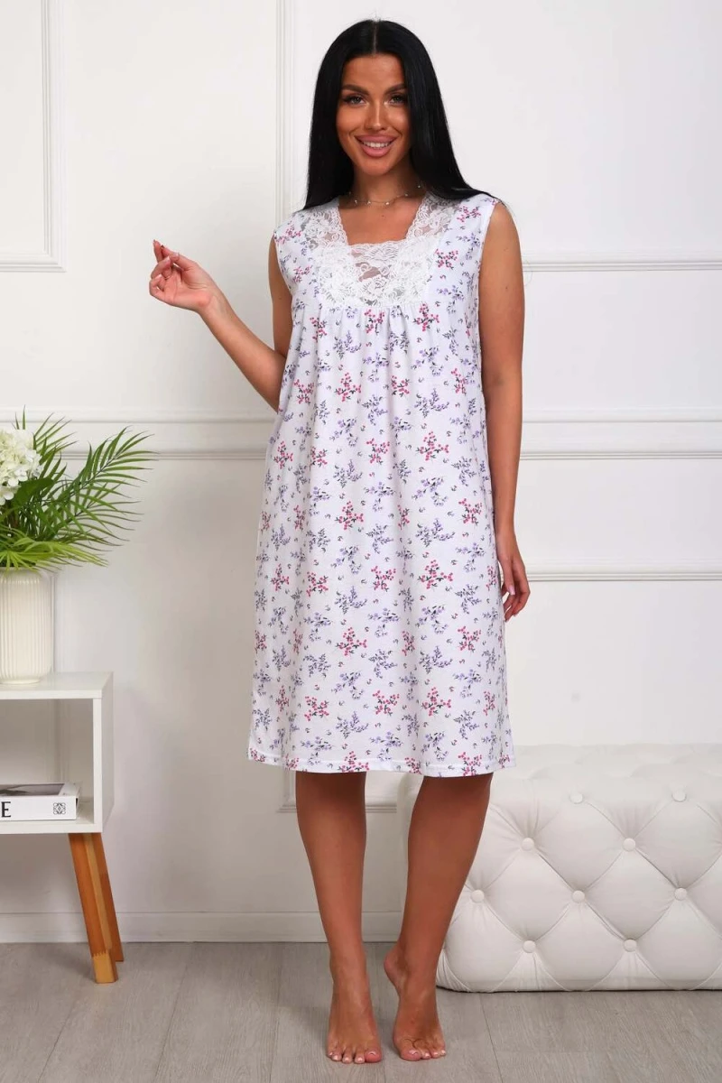 Сорочка 29530 (синие цветы)