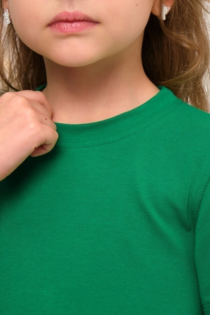 Детская футболка 33521 (темно-зеленый)