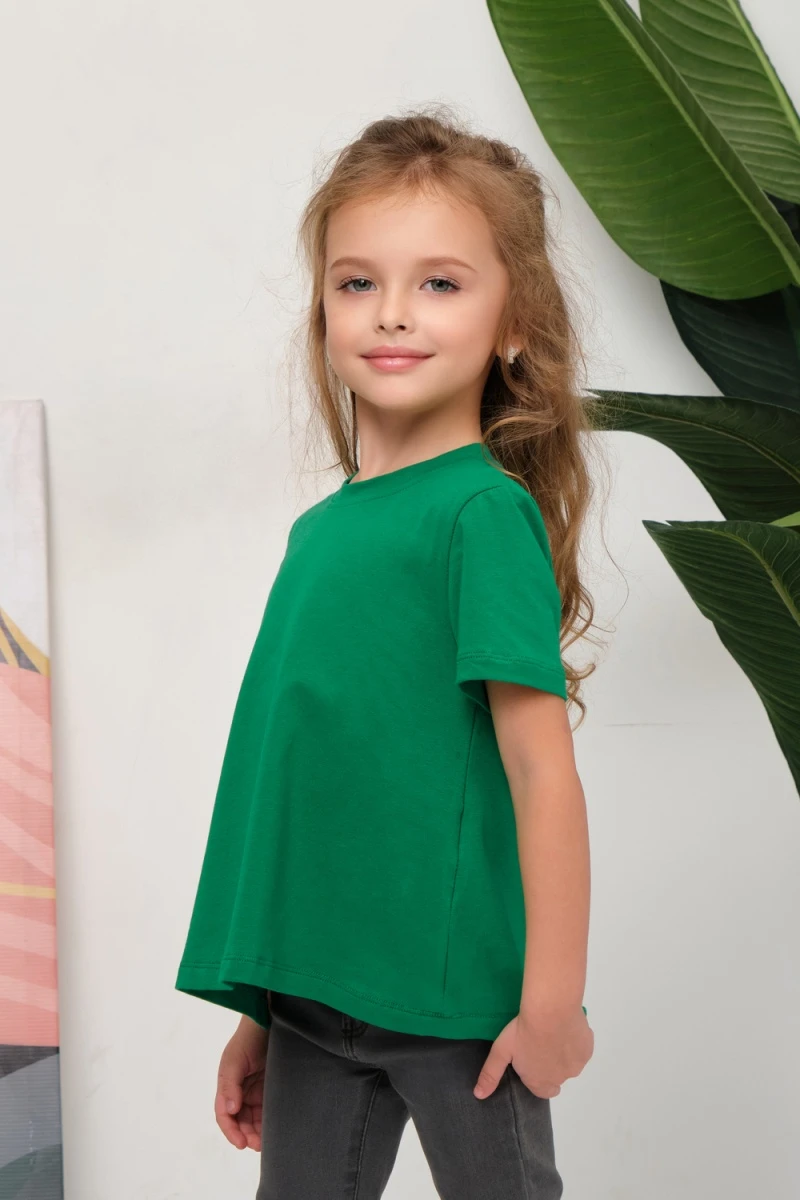 Детская футболка 33521 (темно-зеленый)