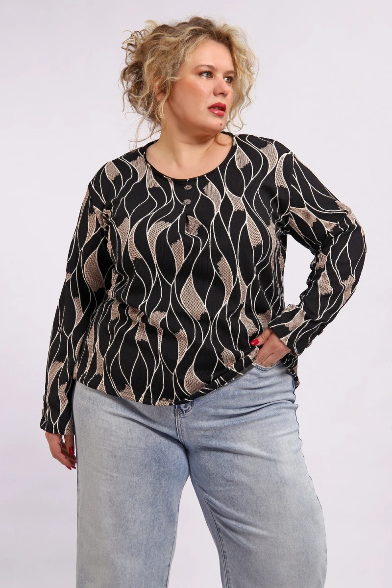 Туника 29021 (черно-белый)