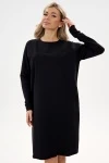 Платье футер-реглан (черный)
