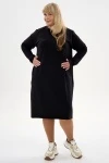 Платье футер-реглан (черный)