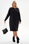 Платье футер-реглан (черный)