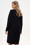 Платье футер-реглан (черный)
