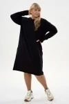 Платье футер-реглан (черный)