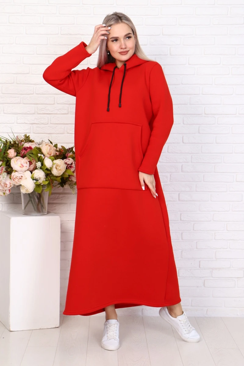 Толстовка-платье 5722 (бордовый)