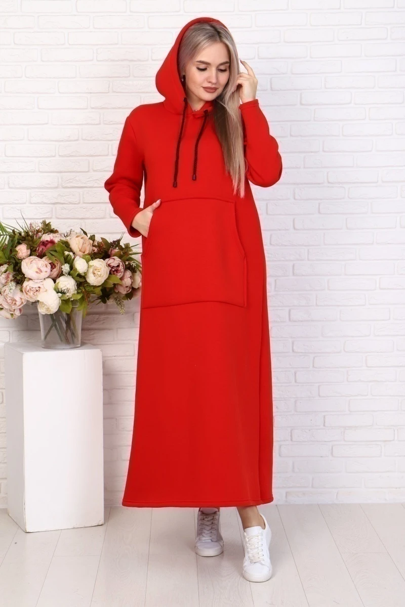 Толстовка-платье 5722 (бордовый)
