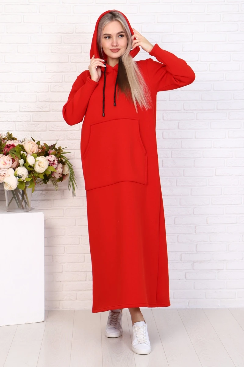 Толстовка-платье 5722 (бордовый)