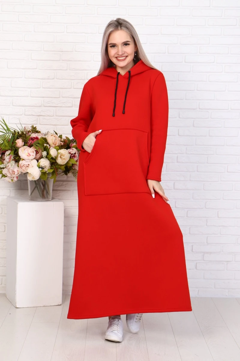 Толстовка-платье 5722 (бордовый)