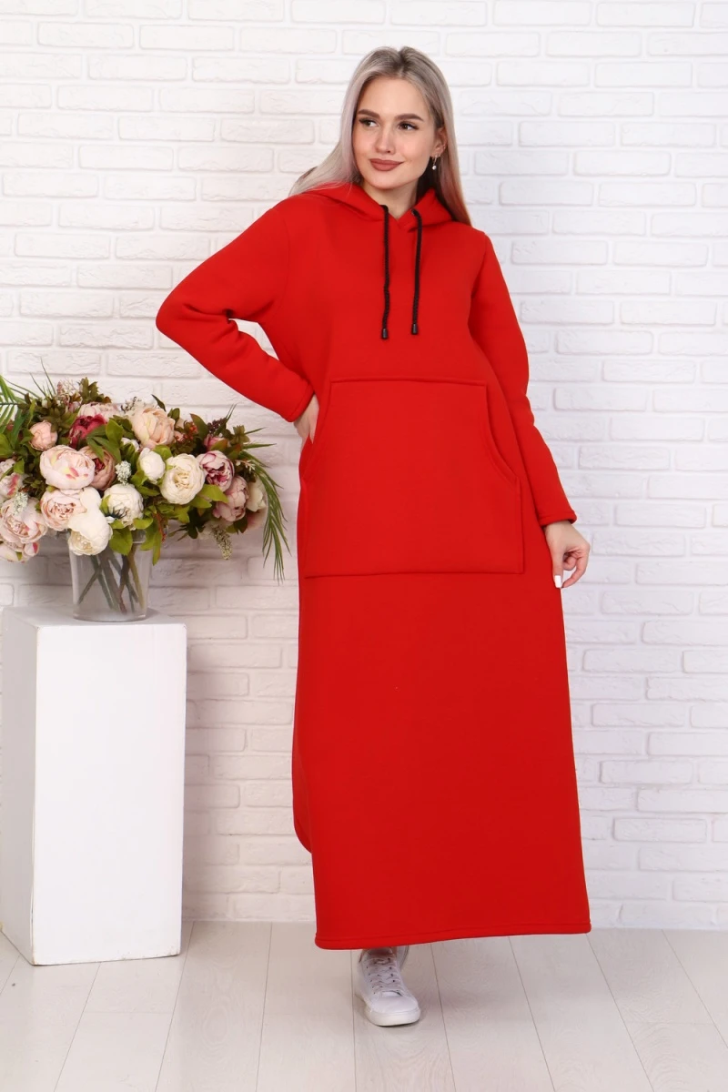 Толстовка-платье 5722 (бордовый)