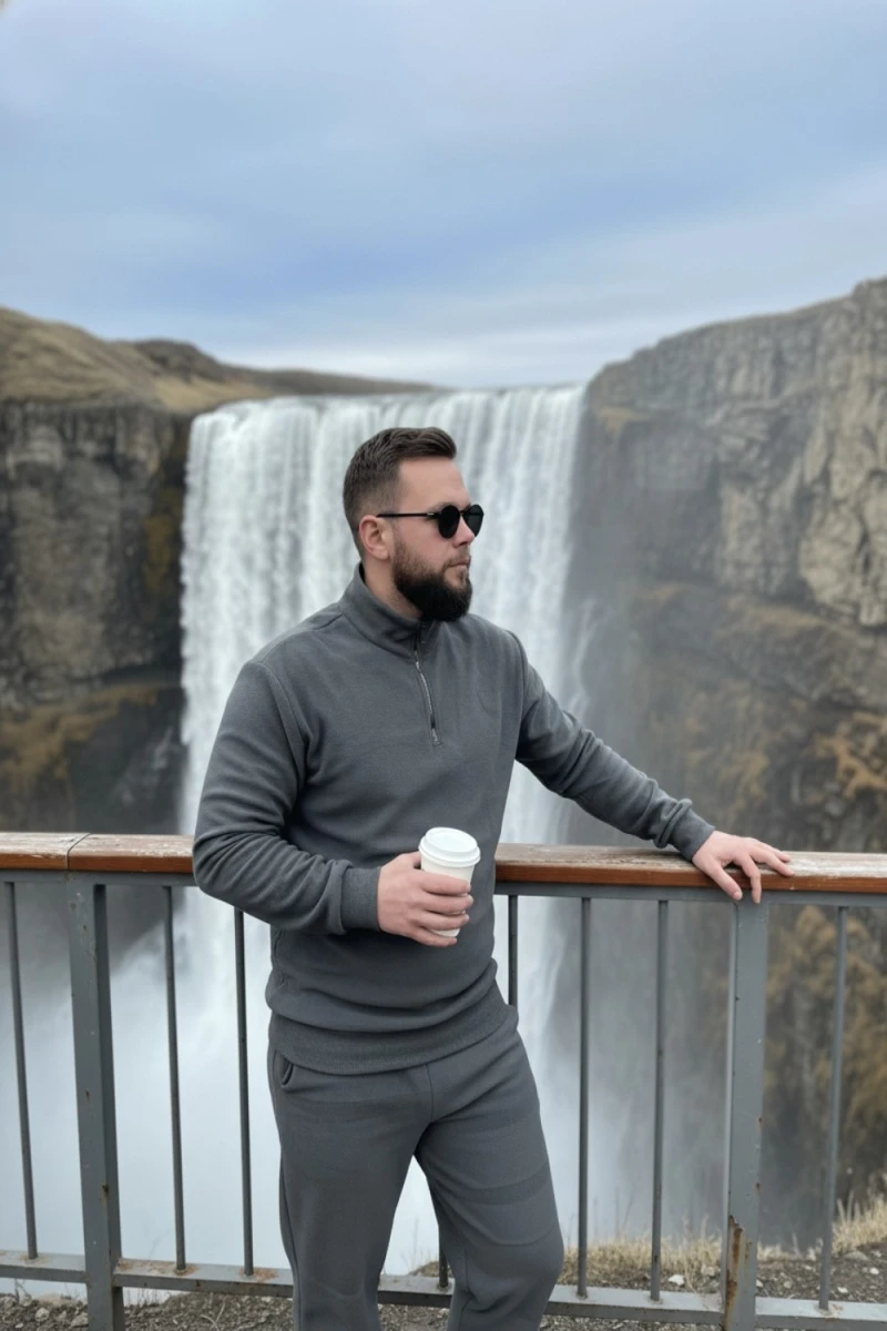 Костюм с брюками 52722 (светло-серый)