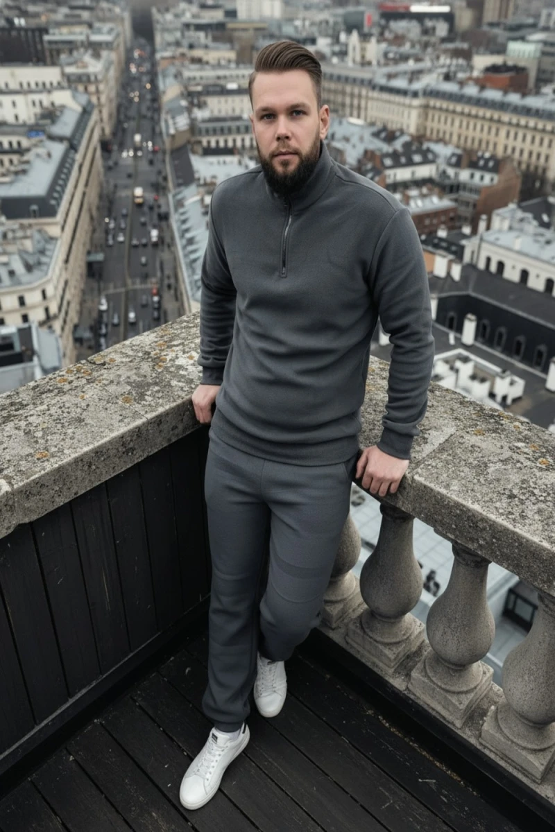 Костюм с брюками 52722 (светло-серый)