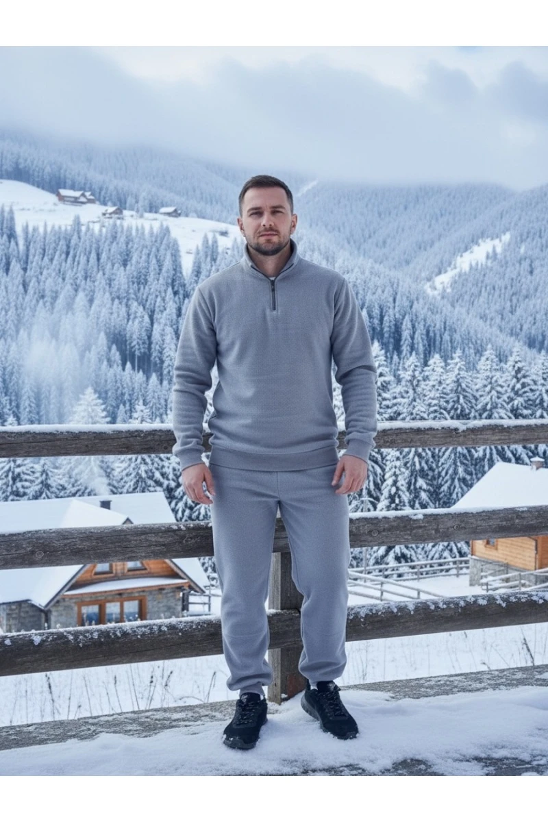 Костюм с брюками 52722 (светло-серый)