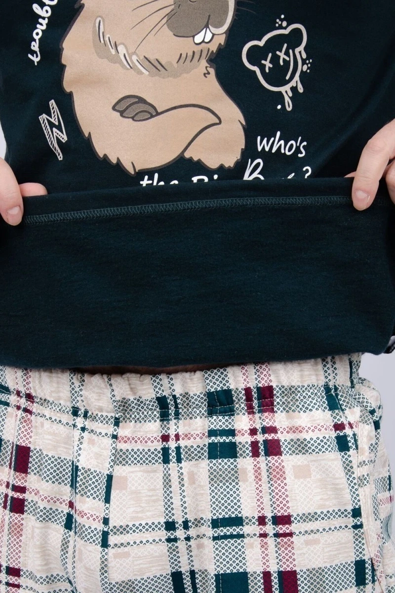 Пижама с брюками Капибара 2 (зеленый)