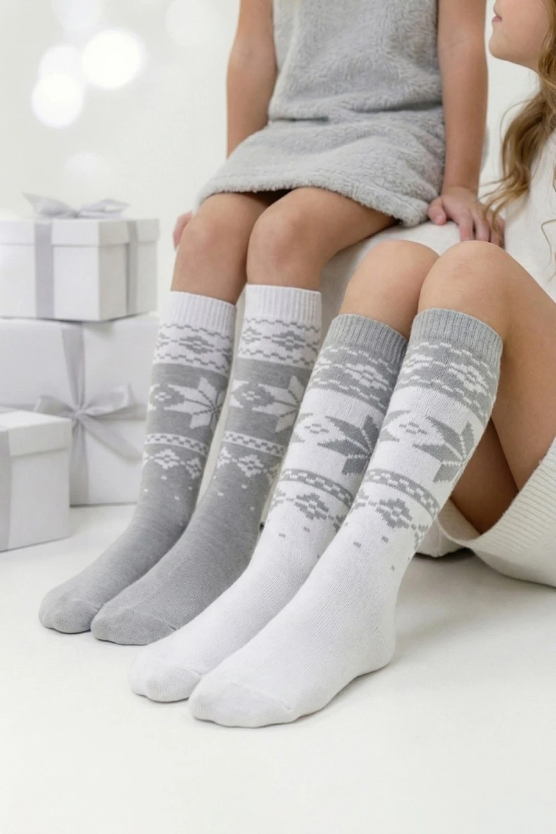 Детские гольфы Камилла (набор 2 пары) (серый)