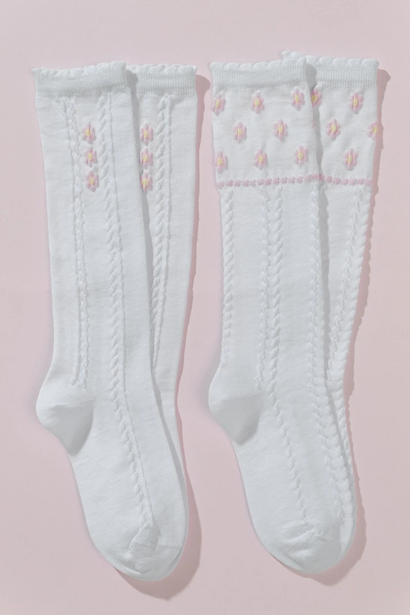 Детские гольфы Незабудка (набор 2 пары) (белый)