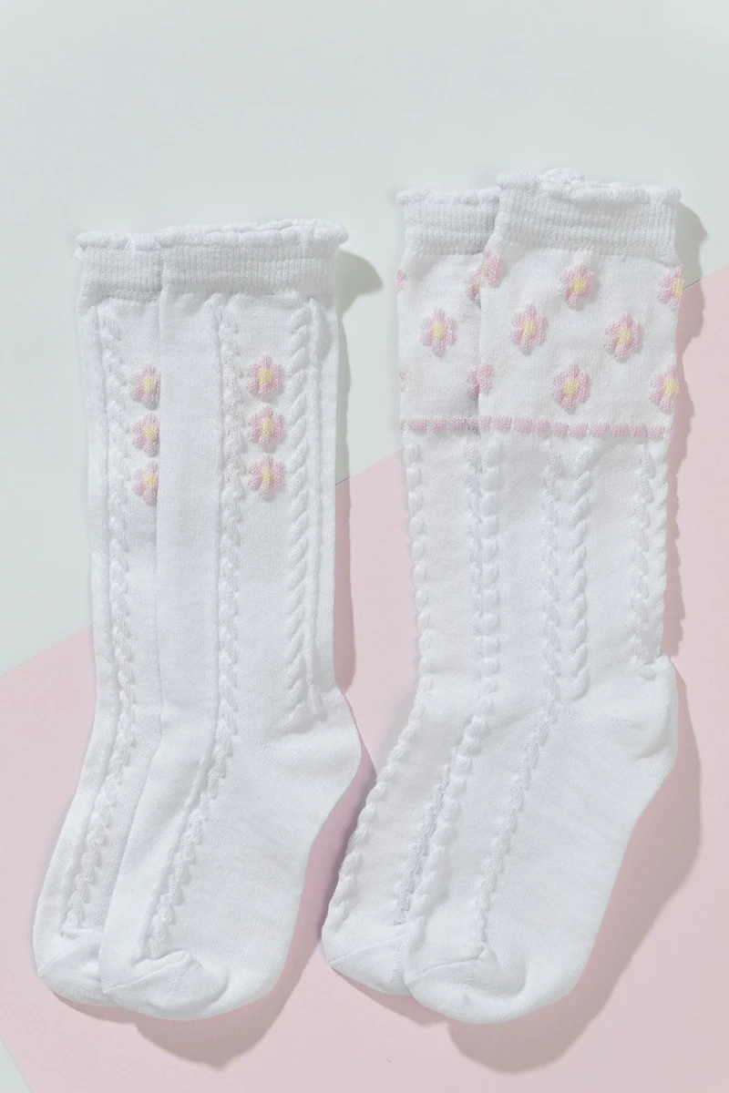 Детские гольфы Незабудка (набор 2 пары) (белый)