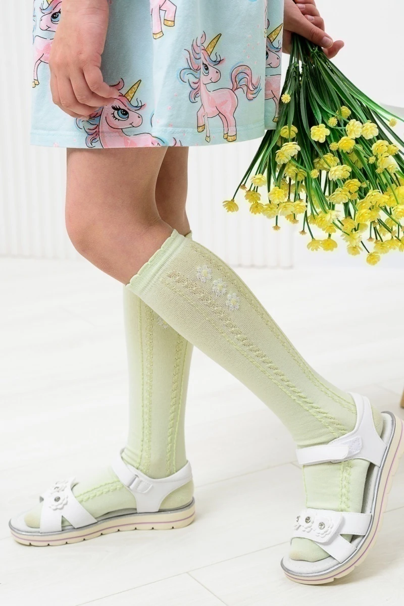 Детские гольфы Незабудка (набор 2 пары) (салатовый)