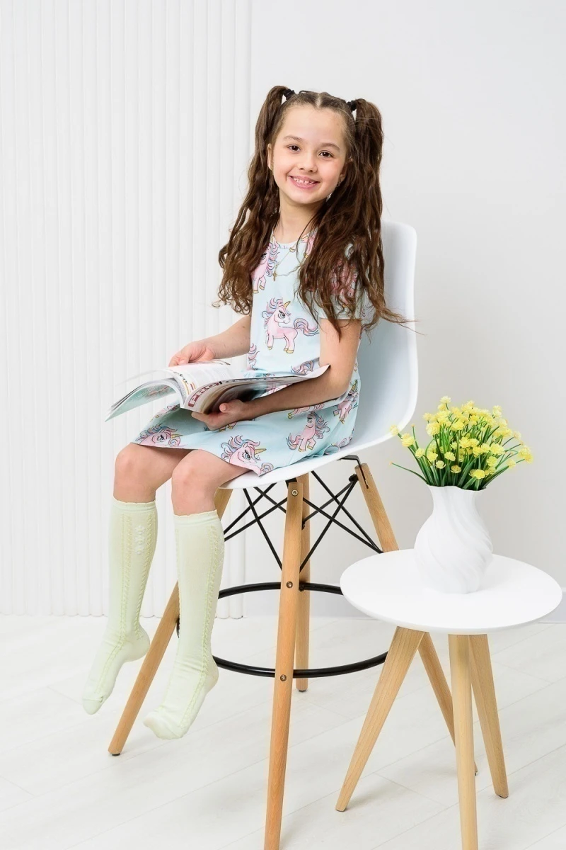 Детские гольфы Незабудка (набор 2 пары) (салатовый)