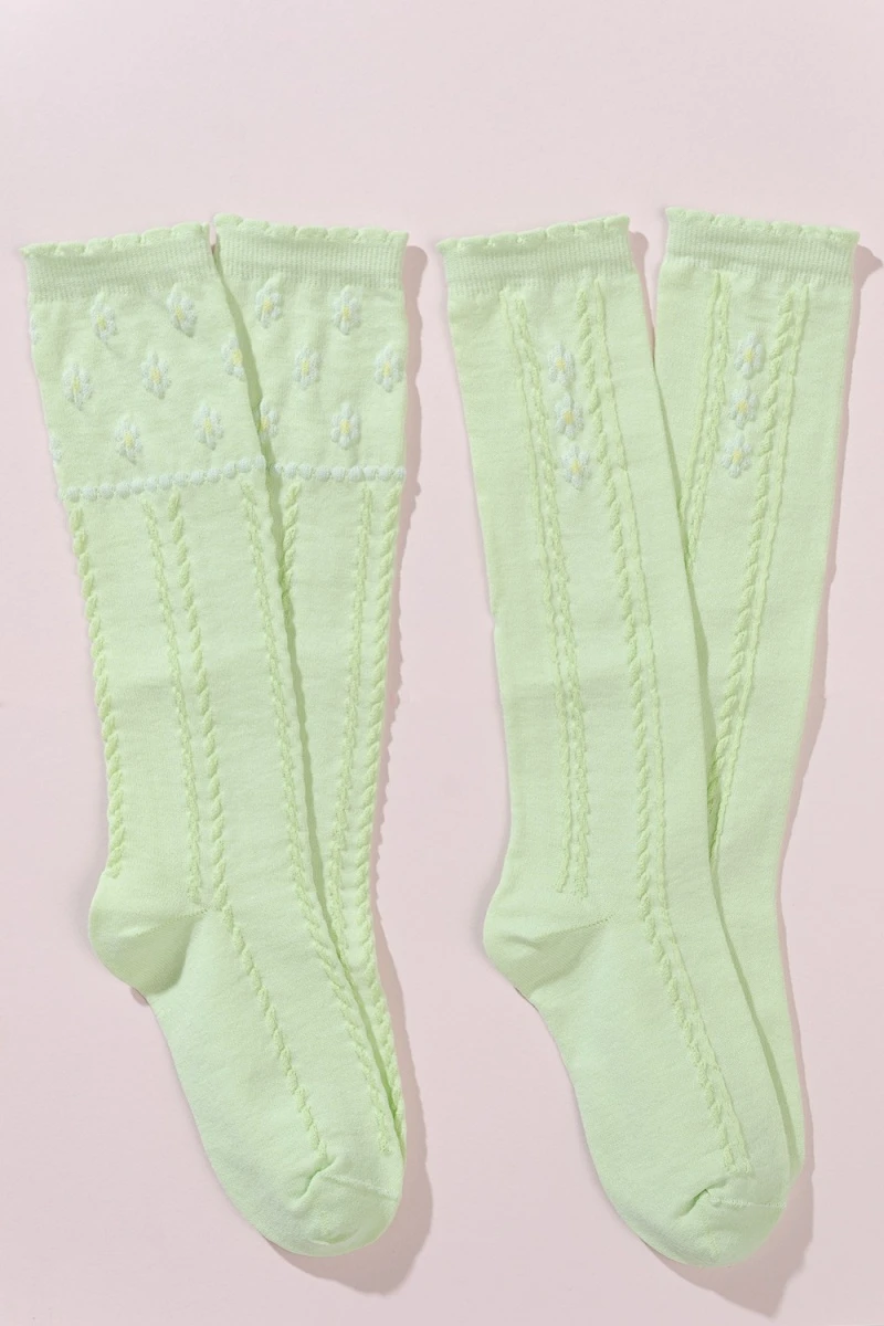 Детские гольфы Незабудка (набор 2 пары) (салатовый)