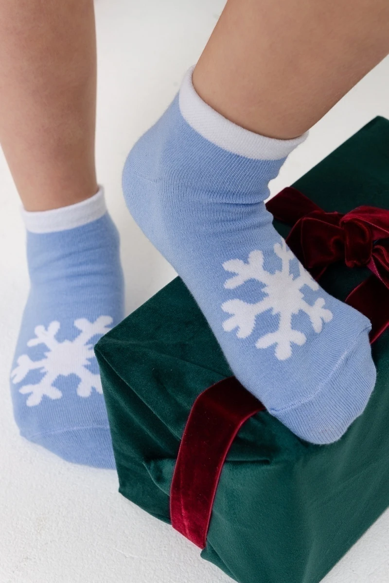 Детские носки стандарт Сноу (набор 3 пары)) (голубой)