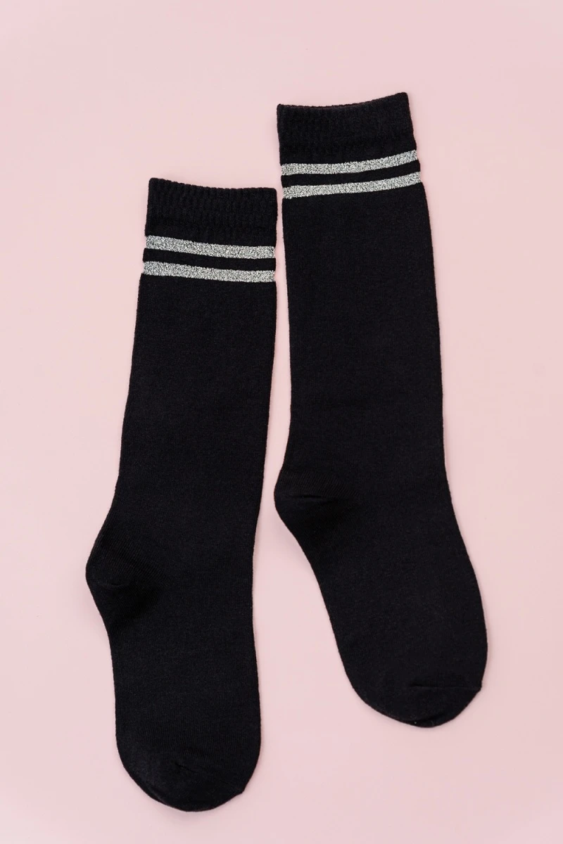 Детские гольфы Люрекс (набор 2 пары) (черный)