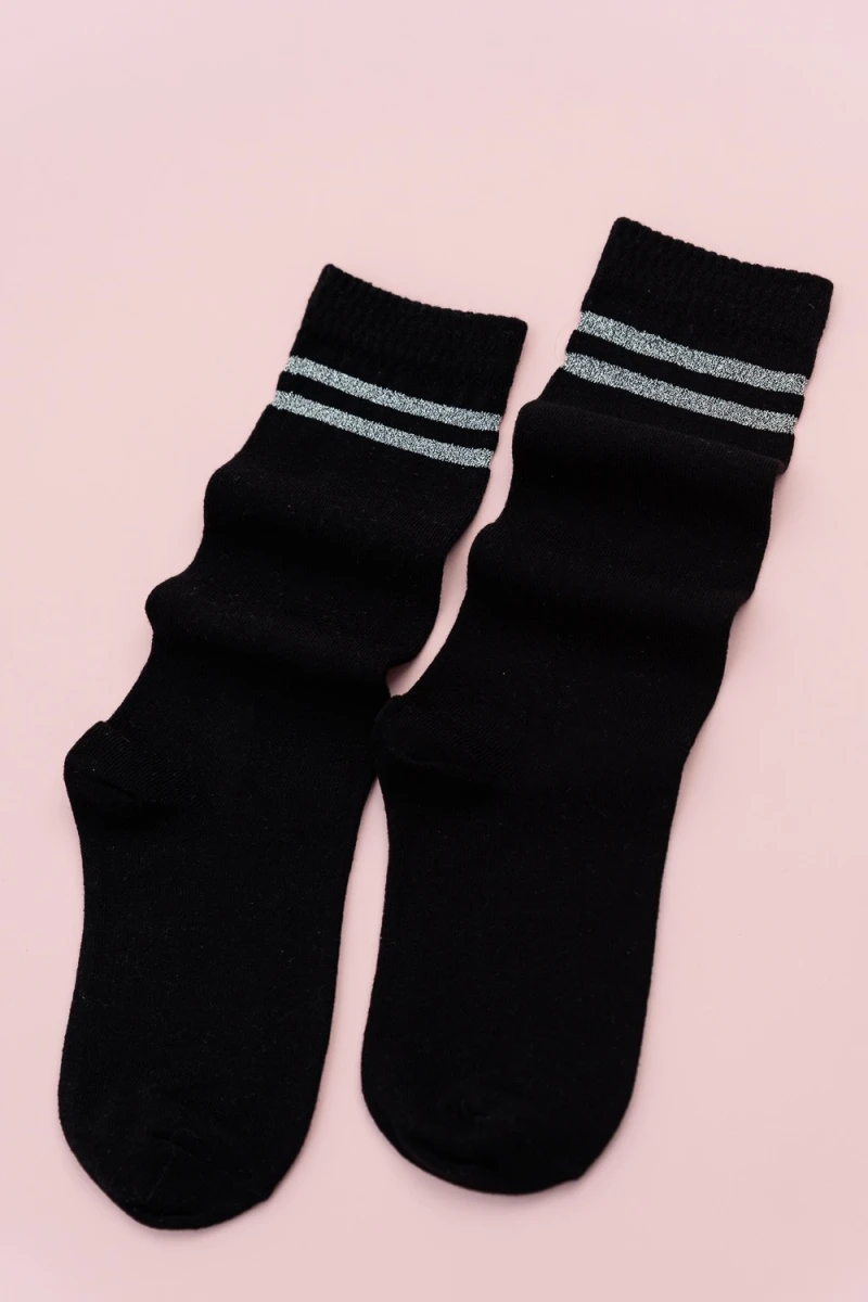 Детские гольфы Люрекс (набор 2 пары) (черный)